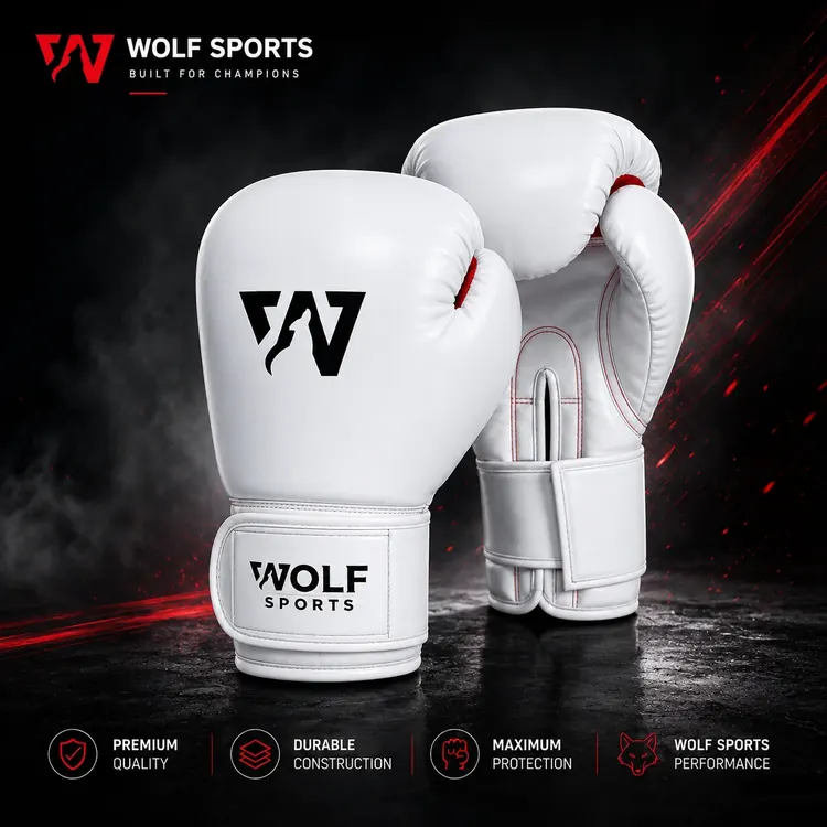 Pearl White Training Boxing Gloves WF-B-101 - Wolf Sports